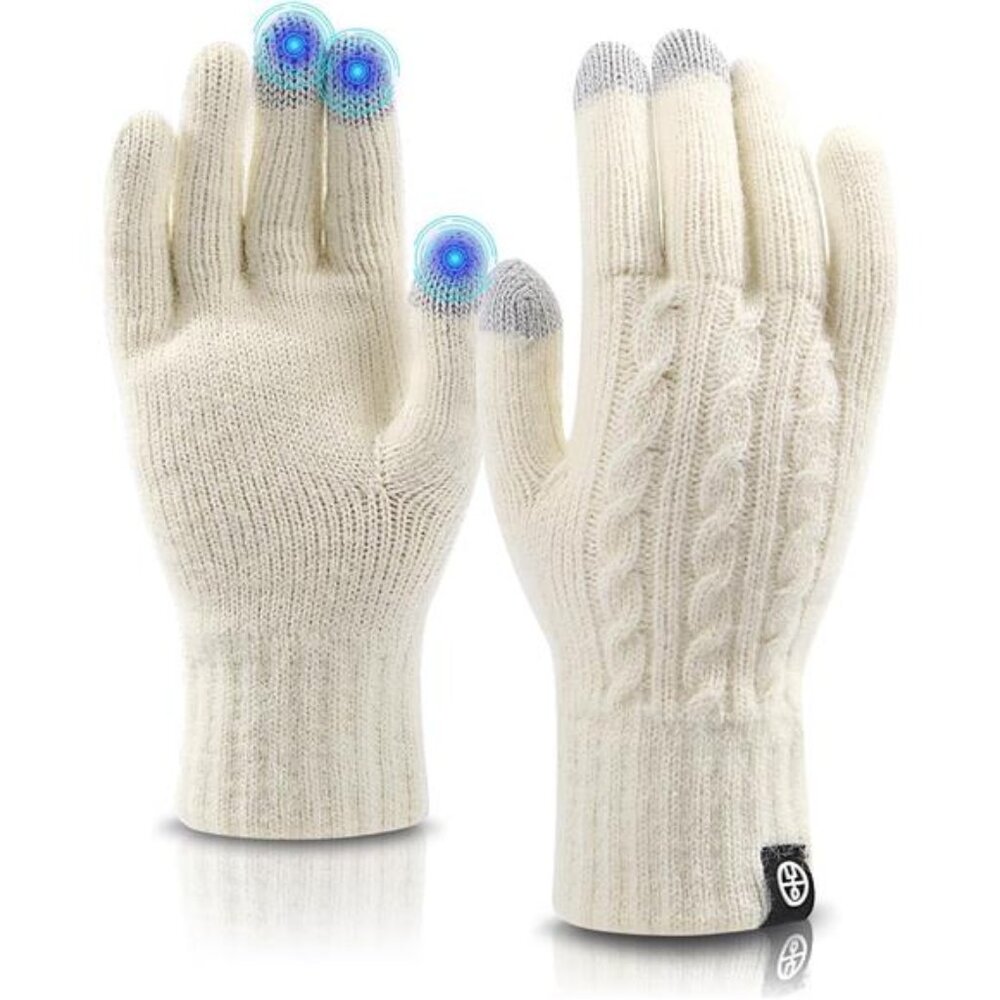 Womens Winter Gloves Touch Screen Thermal Knit Soft Warm Cold Weather Running